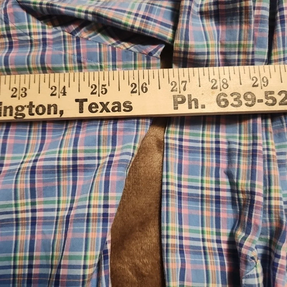 Polo Ralph Lauren Shirt Men's XL Blue Plaid Cotton Button Up